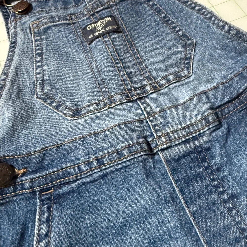 Oshkosh Bgosh Navy Strap Shortalls Overalls Boy 4T denim Cotton retro summer